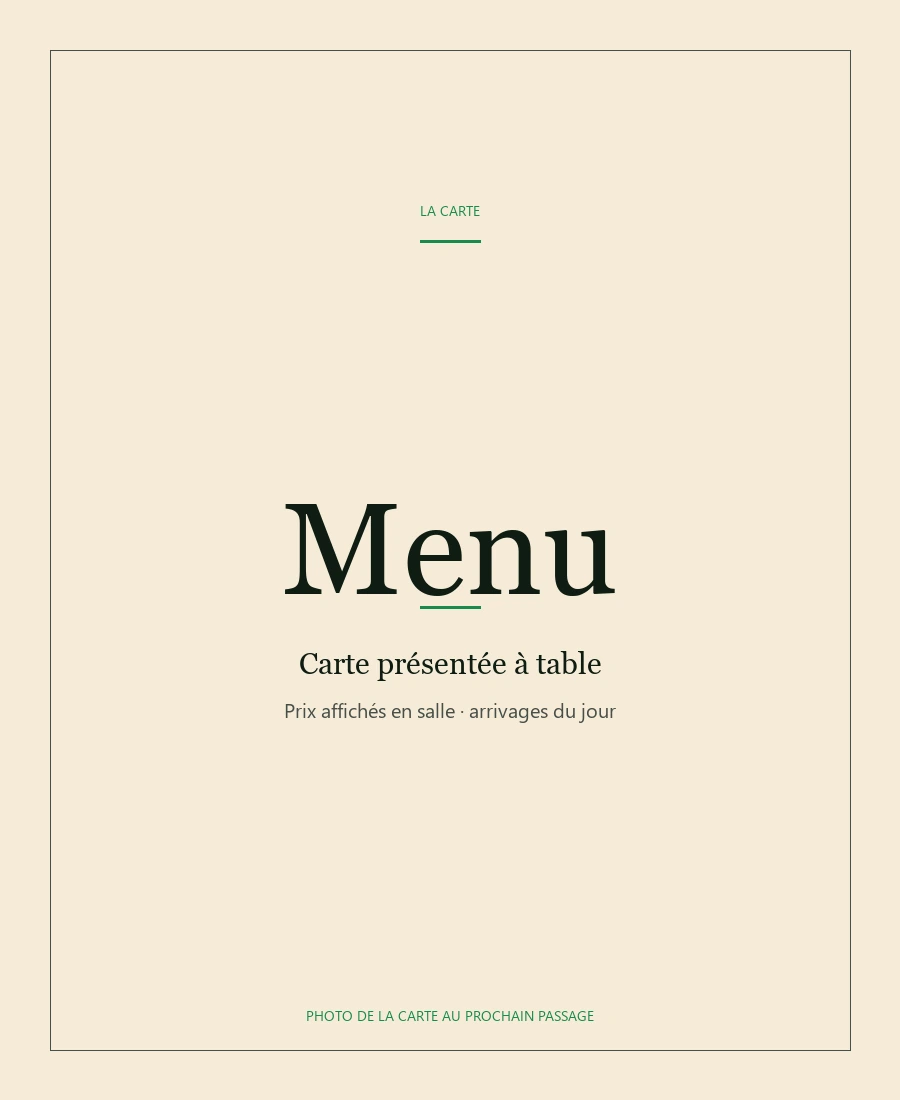 Carte Chez Mamy, photo de la carte au prochain passage
